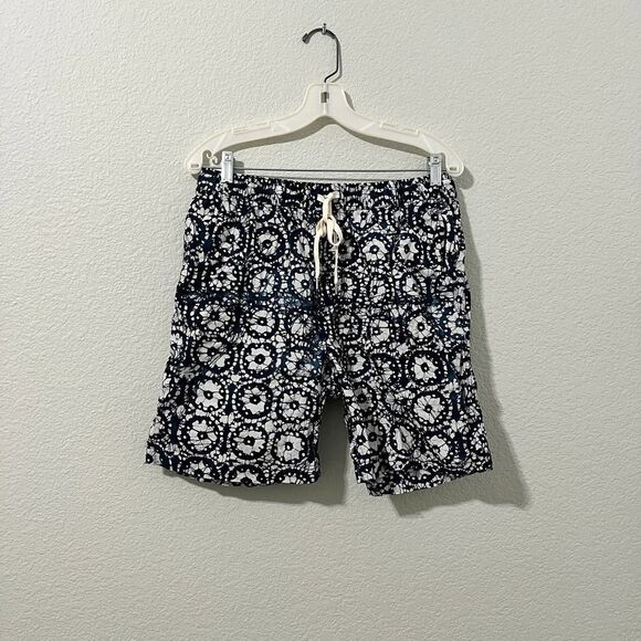 Corridor NYC Blue batik Cotton Drawstring Shorts Men’s small